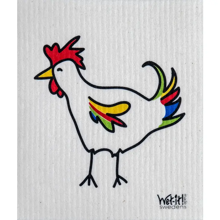 The Rooster - Swedish Reusable Wash Cloth - Mellow Monkey