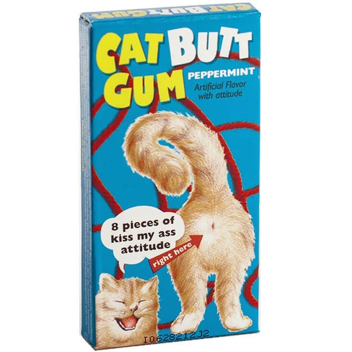 Cat Butt- Peppermint Flavored Gum - Mellow Monkey