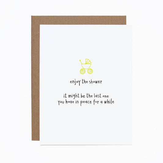 Enjoy The Shower - Greeting Card - Mellow Monkey