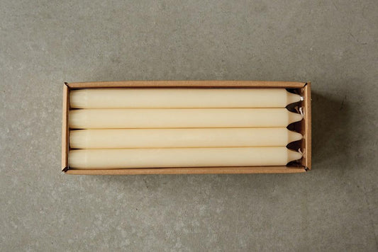 Unscented Taper Candles 10-in H - Boxed Set of 12 (Approximate Burn Time 10 Hours) - Mellow Monkey