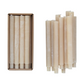 Unscented Taper Candles With Powder Finish 10-in - Cream - Set of 12 - Mellow Monkey
