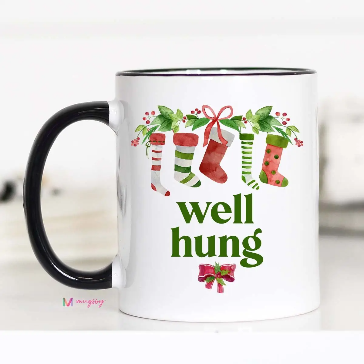 Well Hung - Christmas Coffee Mug 11-oz - Mellow Monkey