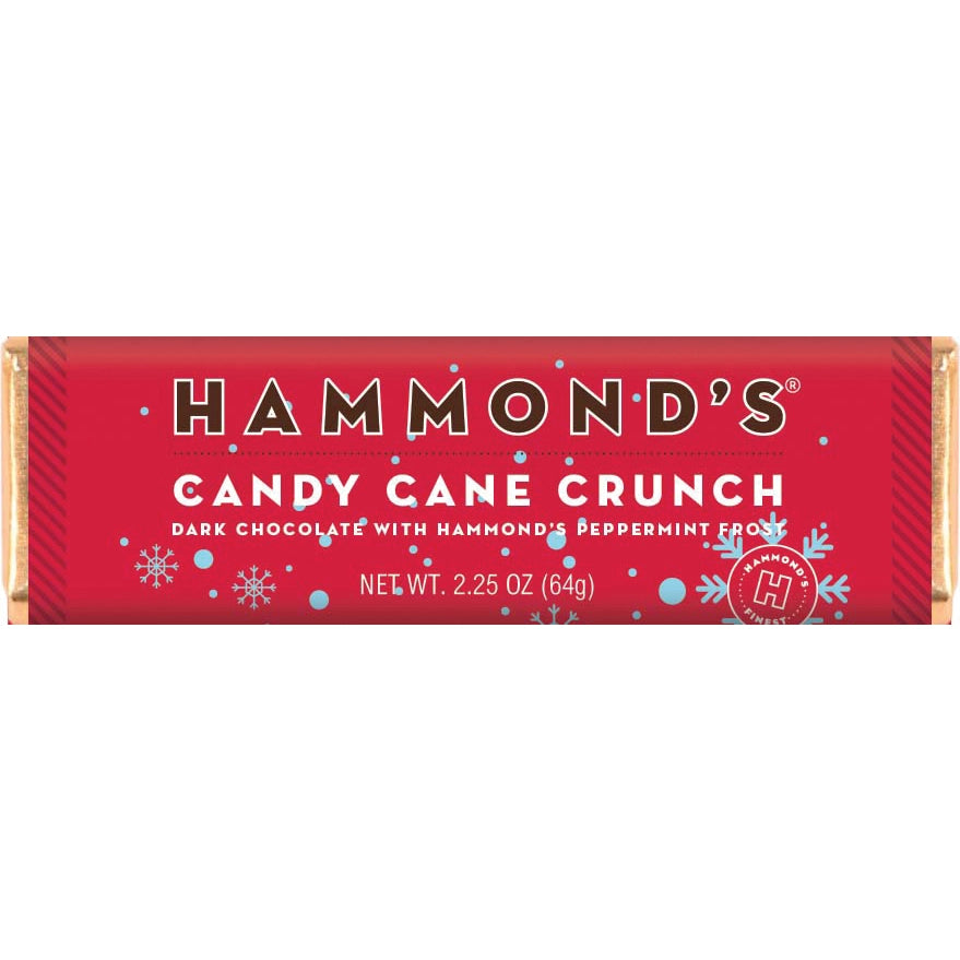 Candy Cane Crunch Dark Chocolate Bar - 2.25-oz - Mellow Monkey