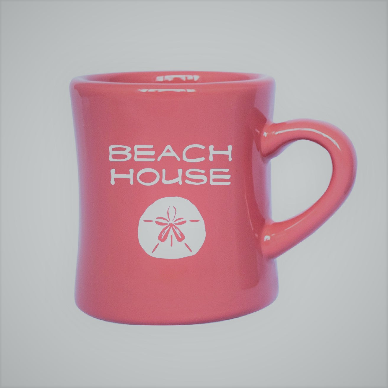 Beach House Diner Mug - Coral Sand Dollar - Mellow Monkey