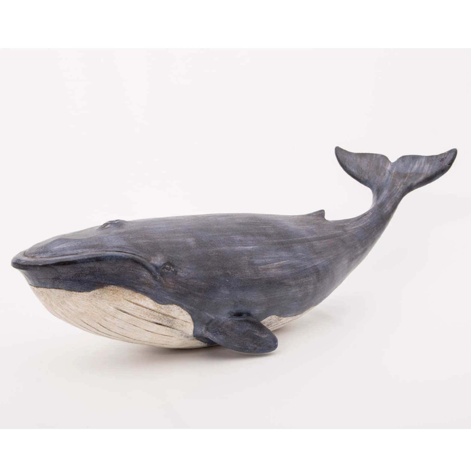 Fin Whale Swimming Sculpture - 19-1/4-in. - Mellow Monkey