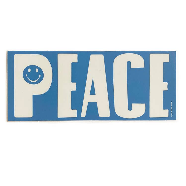 PEACE - Vinyl Decal Bumper Sticker 5-1/2-in - Mellow Monkey