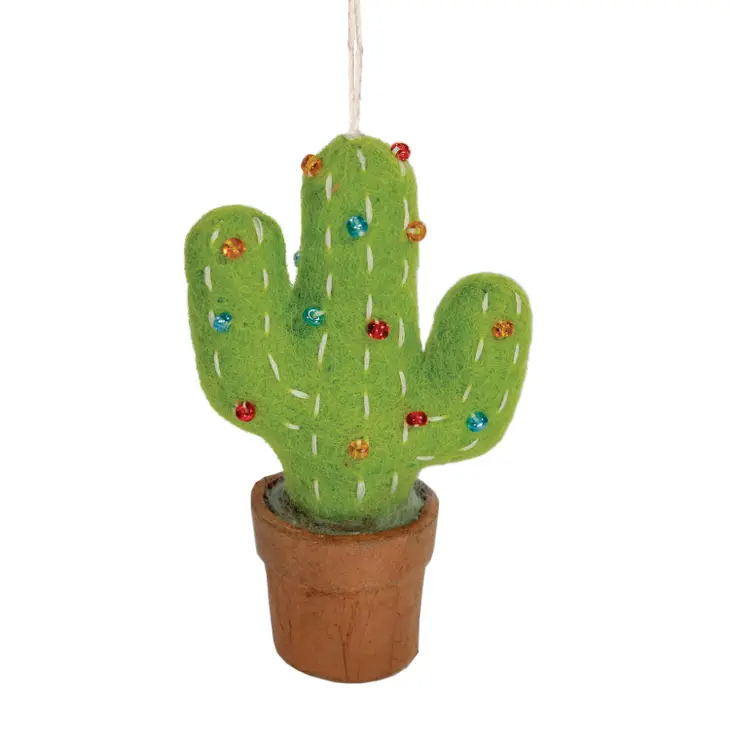 Saguaro Potted Cactus Ornament - Mellow Monkey
