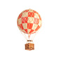 Floating The Skies Hot Air Balloon - Check Red - 3-1/3-in - Mellow Monkey