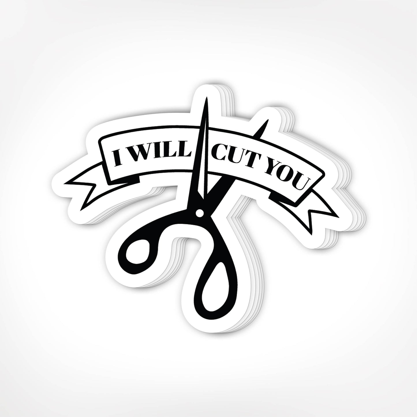 I Will Cut You Stickers - Mellow Monkey