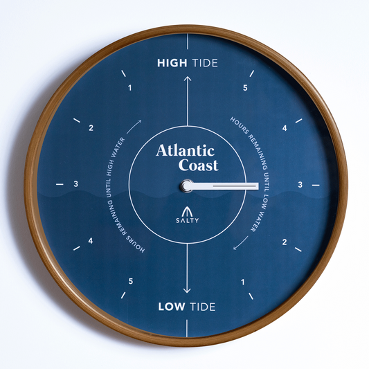 Atlantic Coast Classic Tide Clock - Blue - 12-in - Mellow Monkey
