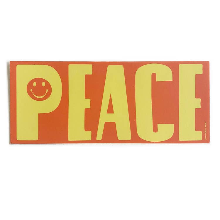 PEACE - Vinyl Decal Bumper Sticker 5-1/2-in - Mellow Monkey