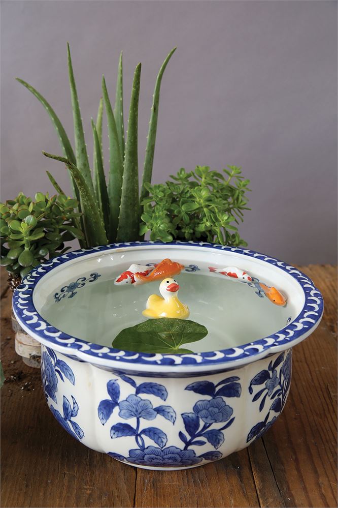 Stoneware Floating Fish - 4-in - Mellow Monkey
