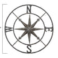 Distressed Aqua Metal Compass Rose Navigational Wall Décor - 41-in - Mellow Monkey