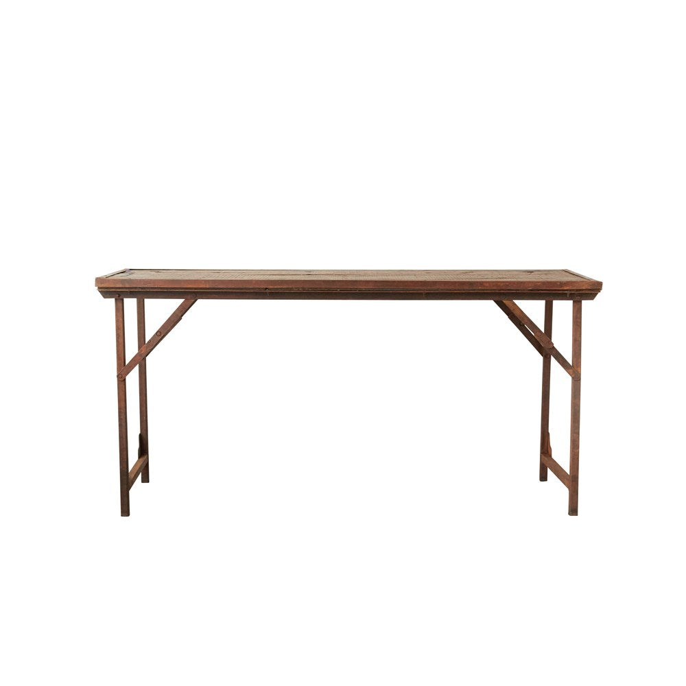 Found Wood and Metal Folding Tent Table - 60-in - Mellow Monkey