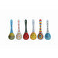 Hand Painted Multi Colored Pattern Stoneware Spoon - 6-1/2-in - Mellow Monkey