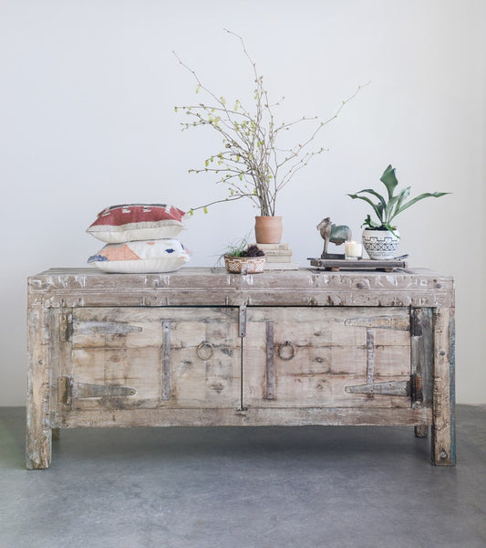 Reclaimed Wood & Metal Console - 63-1/2-in - Mellow Monkey