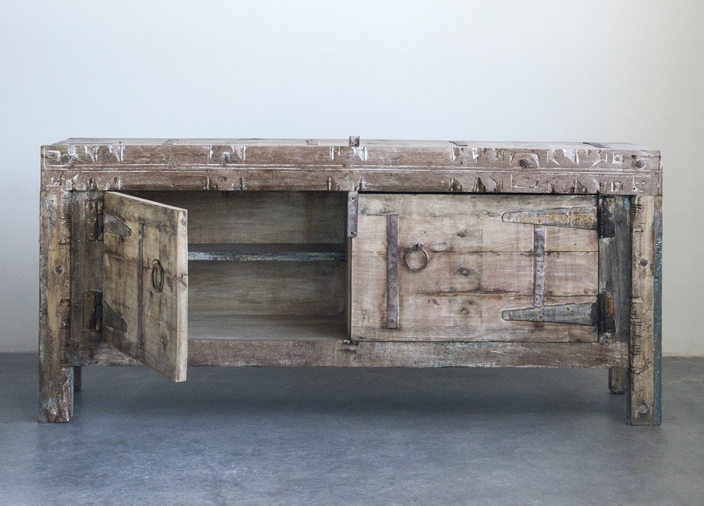 Reclaimed Wood & Metal Console - 63-1/2-in - Mellow Monkey