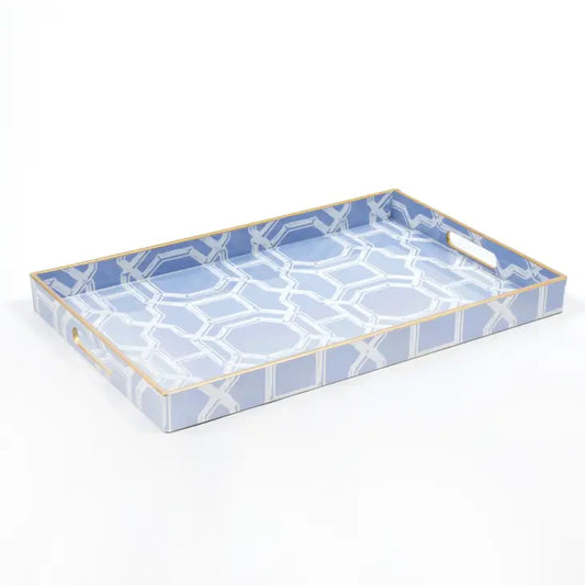 AS-IS Bamboo Trellis Rectangle Vanity Tray - 15-3/4-in - Mellow Monkey