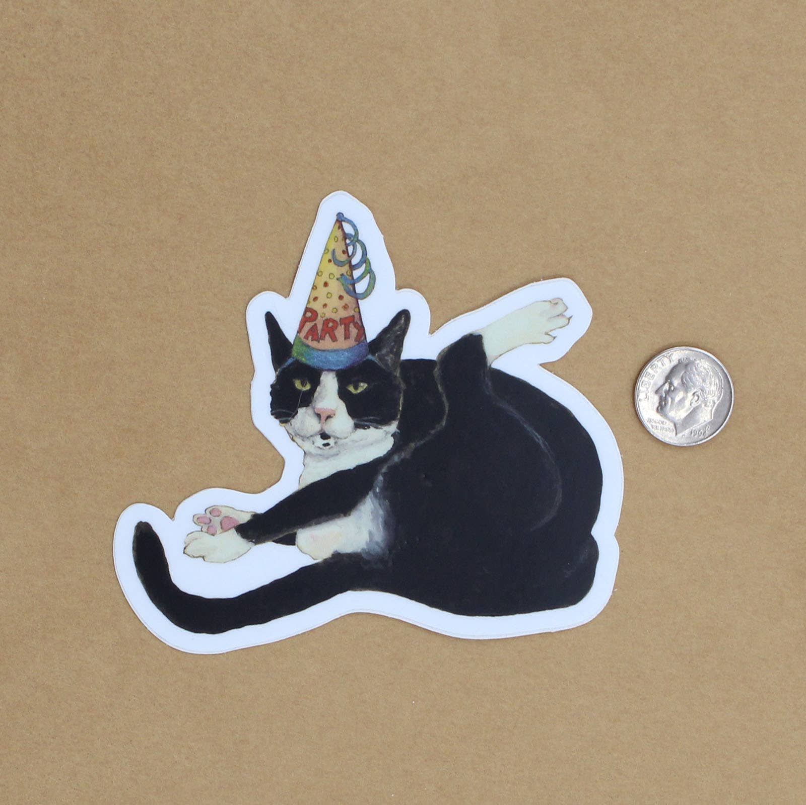 Party Cat Sticker Party Cat Vinyl Decal Sticker – Mellow Monkey