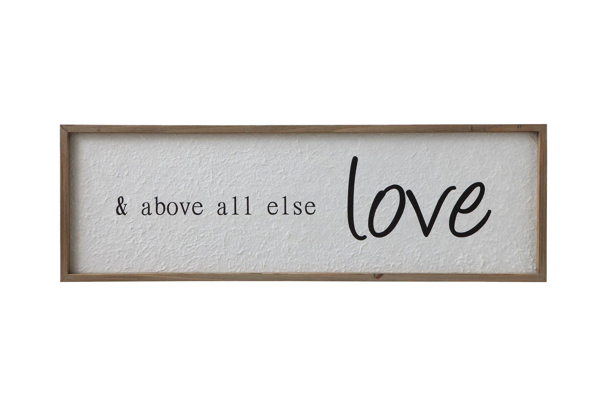 "And Above All Else Love" Wood Framed Wall Décor - 35-in - Mellow Monkey
