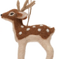 Faux Fur Deer Ornament - 7-in H - Mellow Monkey