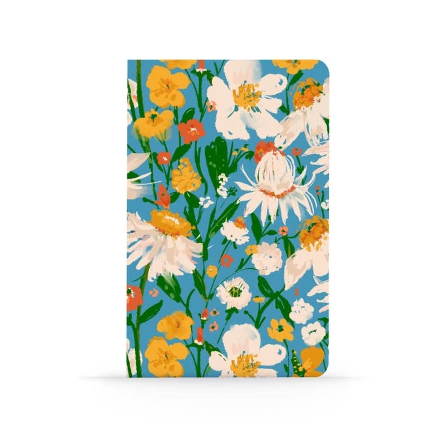 Denik Blue Bouquet- Classic Layflat Notebook Journal - 8-1/4-in - Mellow Monkey