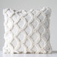 Cotton Chenille Scalloped Pillow - White - 18-in - Mellow Monkey