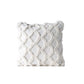 Cotton Chenille Scalloped Pillow - White - 18-in - Mellow Monkey
