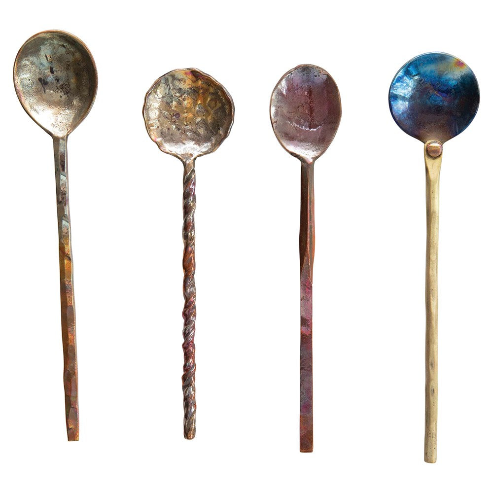 Hand-Forged Copper Burnt Finish Spoon