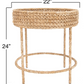 24"H Woven Water Hyacinth and Rattan Table - Mellow Monkey