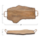 Live Edge Wood Slab Serving Tray with Copper Finish Handles - 24-in - Mellow Monkey