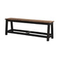 Reclaimed Wood Bench in Natural and Black Finish 53-in L - Mellow Monkey