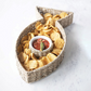 Hand-Woven Seagrass Fish Shaped Chip & Dip Set with 8oz. Ceramic Bowl - 20-in. x 10-in. x 3-in - Mellow Monkey