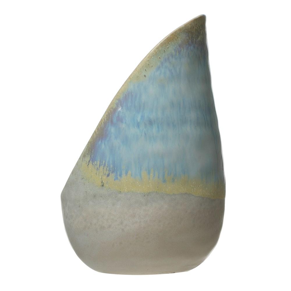 Stoneware Spoon Rest With Blue Reactive Glaze - 5-1/2-in - Mellow Monkey