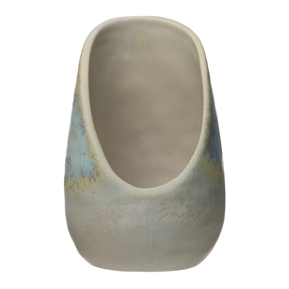 Stoneware Spoon Rest With Blue Reactive Glaze - 5-1/2-in - Mellow Monkey