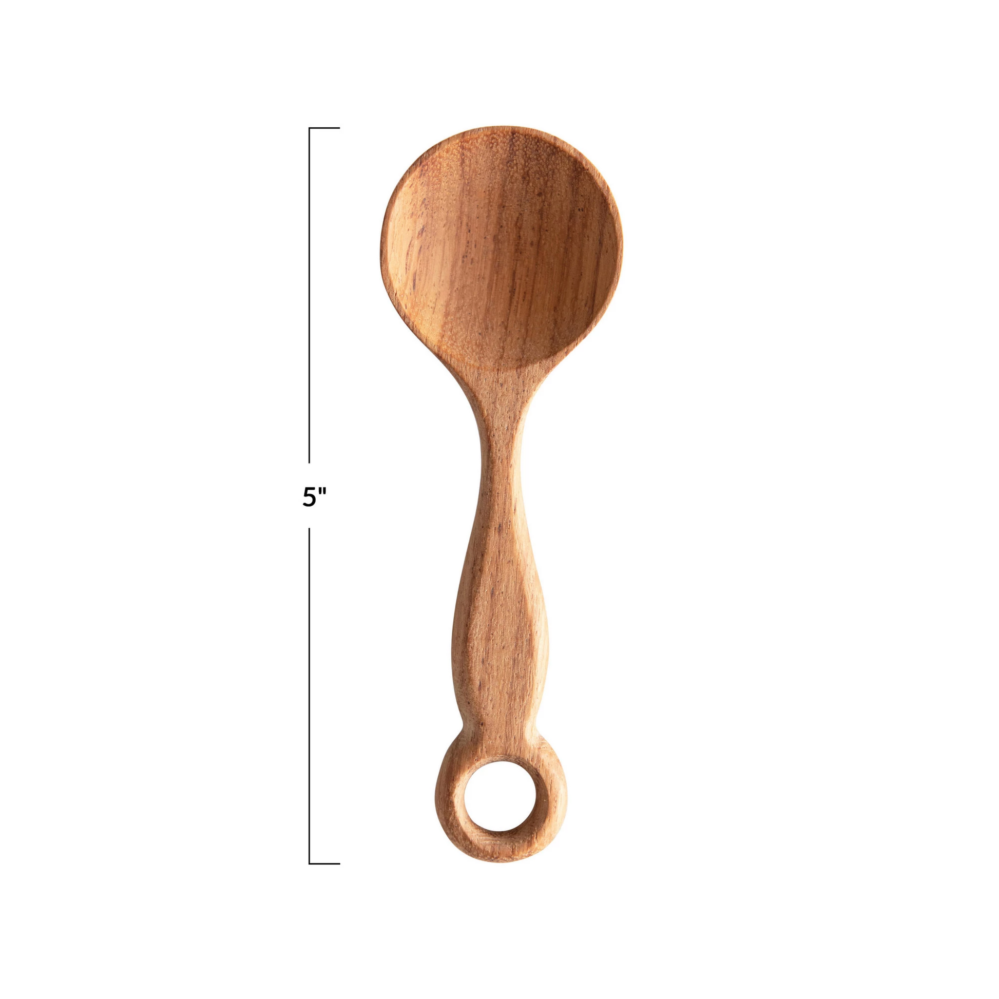 Hand-Carved Doussie Wooden Spoon - 5-1/4-in - Mellow Monkey