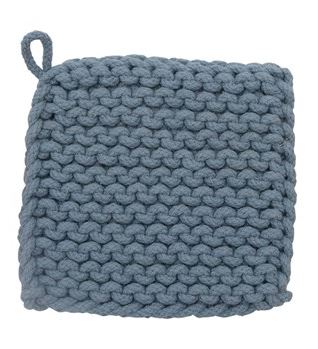 Crocheted Pot Holder - Thick Cotton - 8-in Square - Mellow Monkey