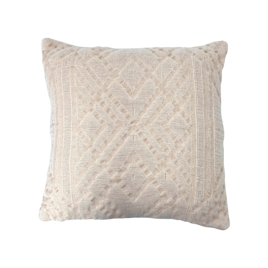 Cotton Woven Throw Pillow - 18 Inches