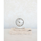 Pewter Mantel Clock with Birds - Cream - 6-in - Mellow Monkey