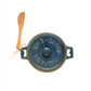 Stoneware Brie Baker with Bamboo Spreader - Blue - 7-in - Mellow Monkey