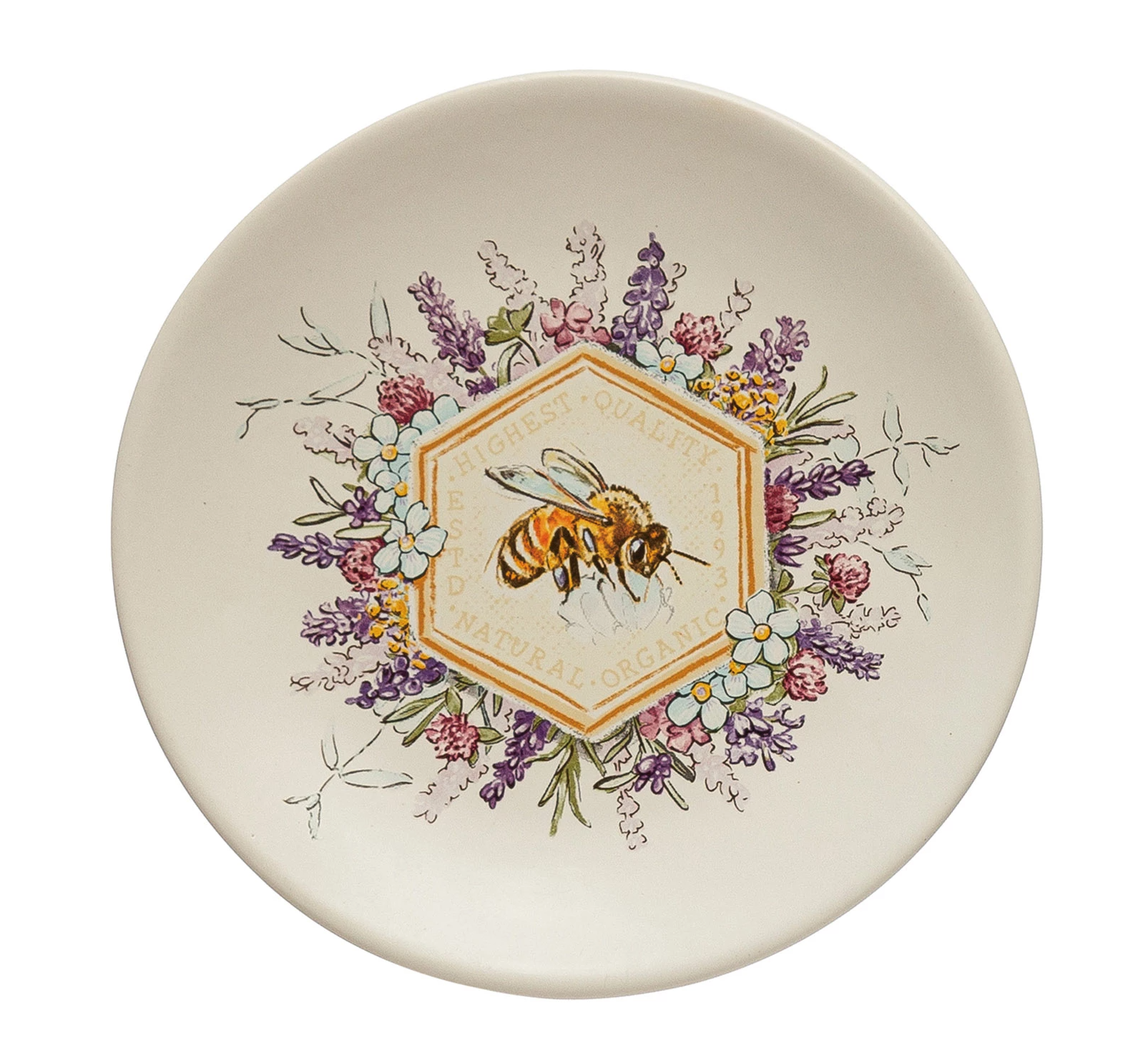 Individual Bee Themed Stoneware Plates - 4 styles - Mellow Monkey