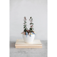 Stoneware Planter with Birds on Rim - 7-1/2-in - Mellow Monkey