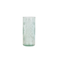Recycled Etched Glass Hurricane Vase -7-in - Mellow Monkey