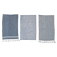 Cotton Hamman Tea Towels - Blue and White - Set of 3 - Mellow Monkey