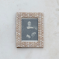 Ivory Woven Resin Photo Frame - Hold 5-in x 7-in Photo - Mellow Monkey