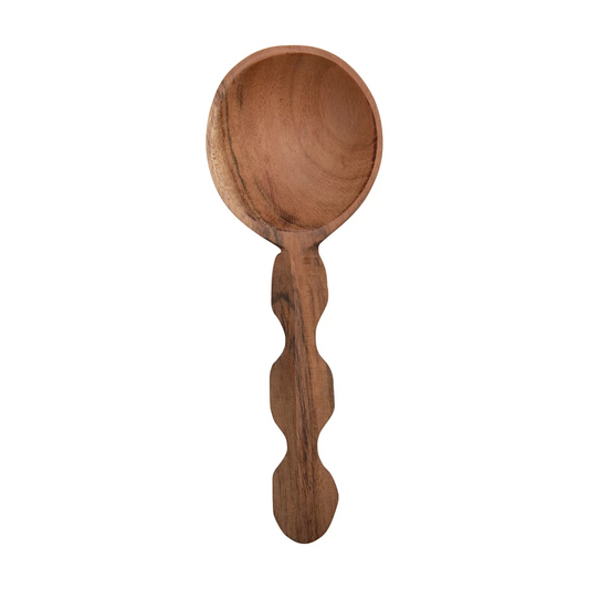 Hand-Carved Acacia Wood Spoon - 6-1/2-in - Mellow Monkey