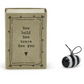 Inspirational Saying Matchbox with Ceramic Bee in Gift Box - Pocket Size - 4 Sayings - Mellow Monkey