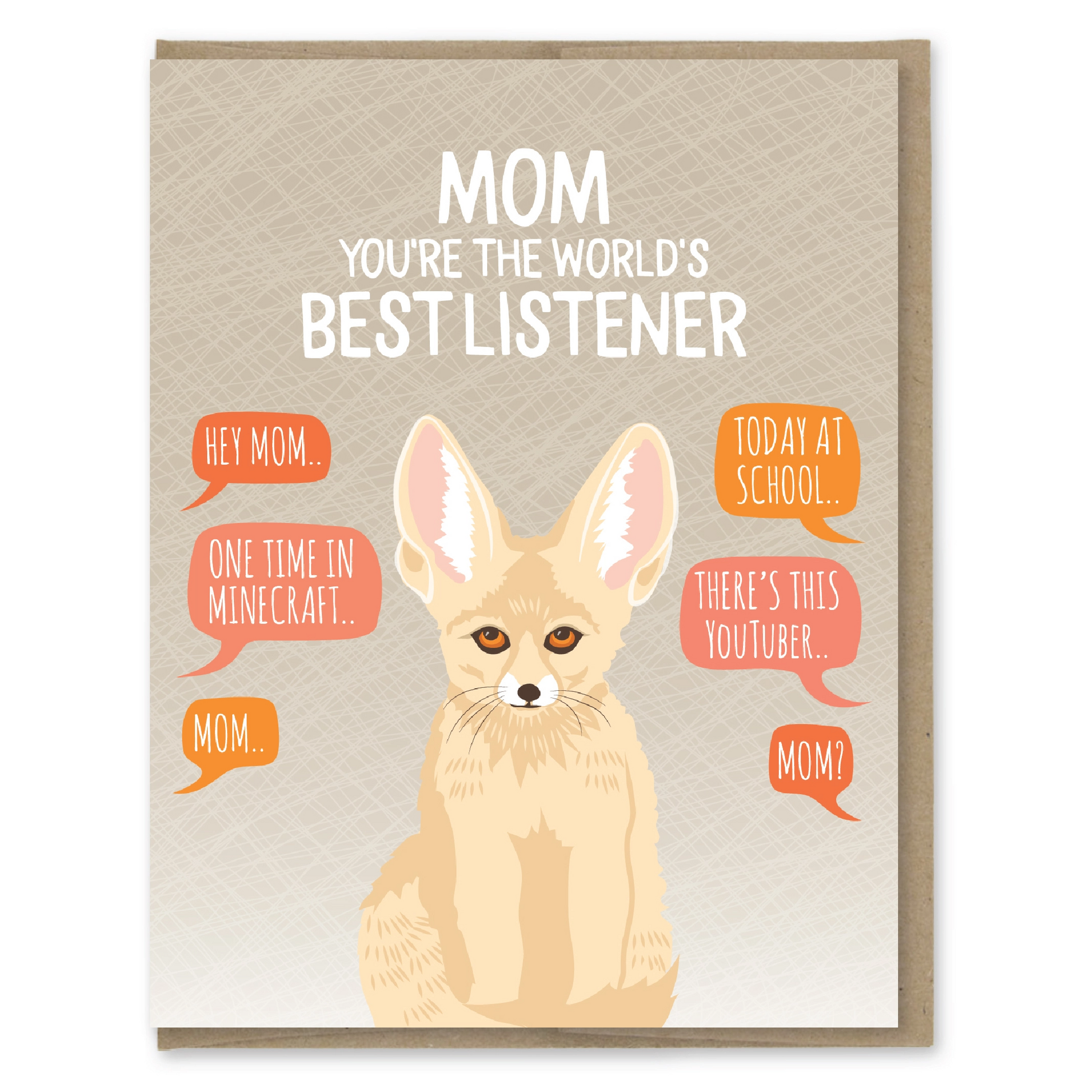 Mom You're The World's Best Listener - Mother's Day Greeting Card - Mellow Monkey