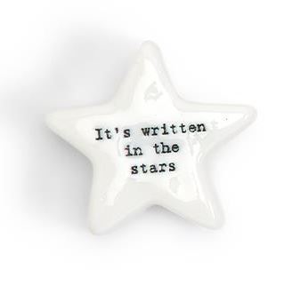 Porcelain Inspirational Star Pebbles - Approx. 1-1/2-in - Mellow Monkey