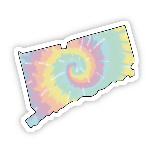 Tie-Dye Connecticut - Vinyl Decal Sticker - Mellow Monkey